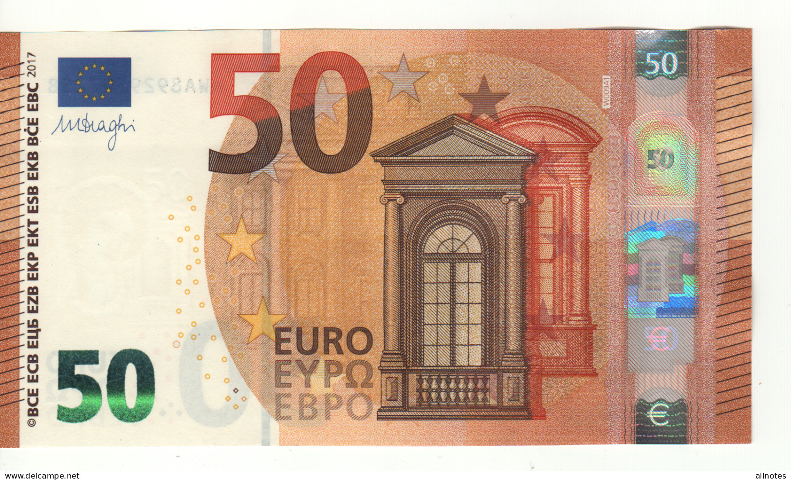 50 EURO  Germany  DRAGHI   W 009 A1   WA8929507276 / FDS - UNC - 50 Euro