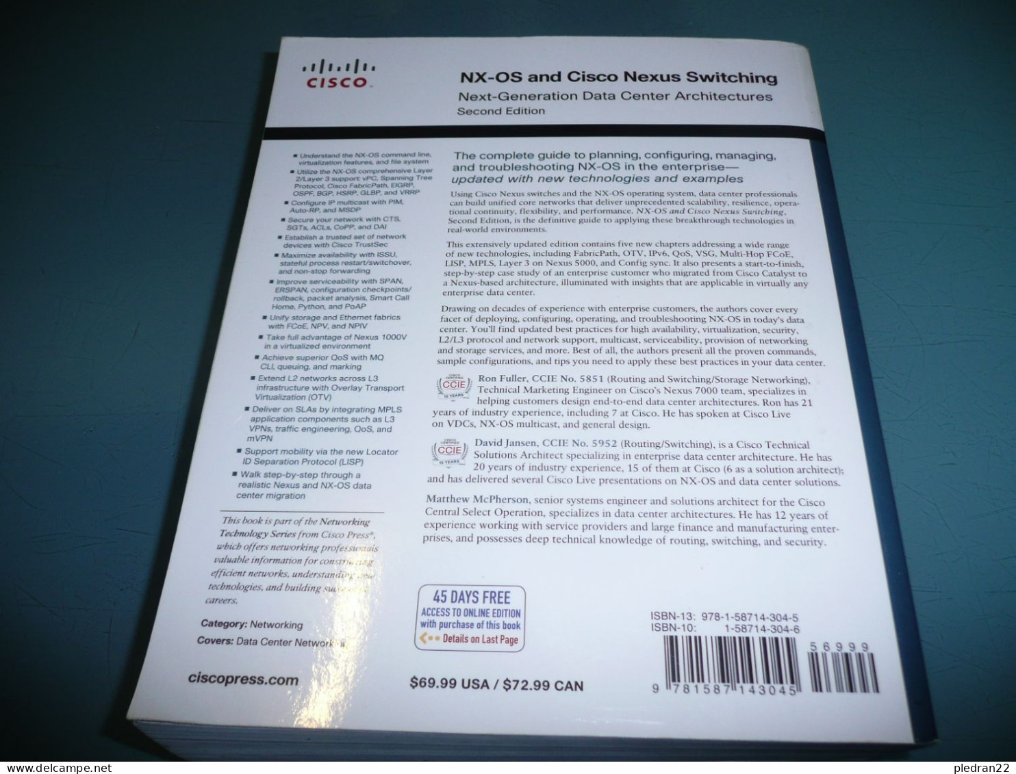 INFORMATIQUE R. FULLER D. JANSEN M. McPHERSON NX OS AND CISCO NEXUS SWITCHING NEXTE GENERATION DATA CENTER ARCHITECTURES - Sonstige & Ohne Zuordnung