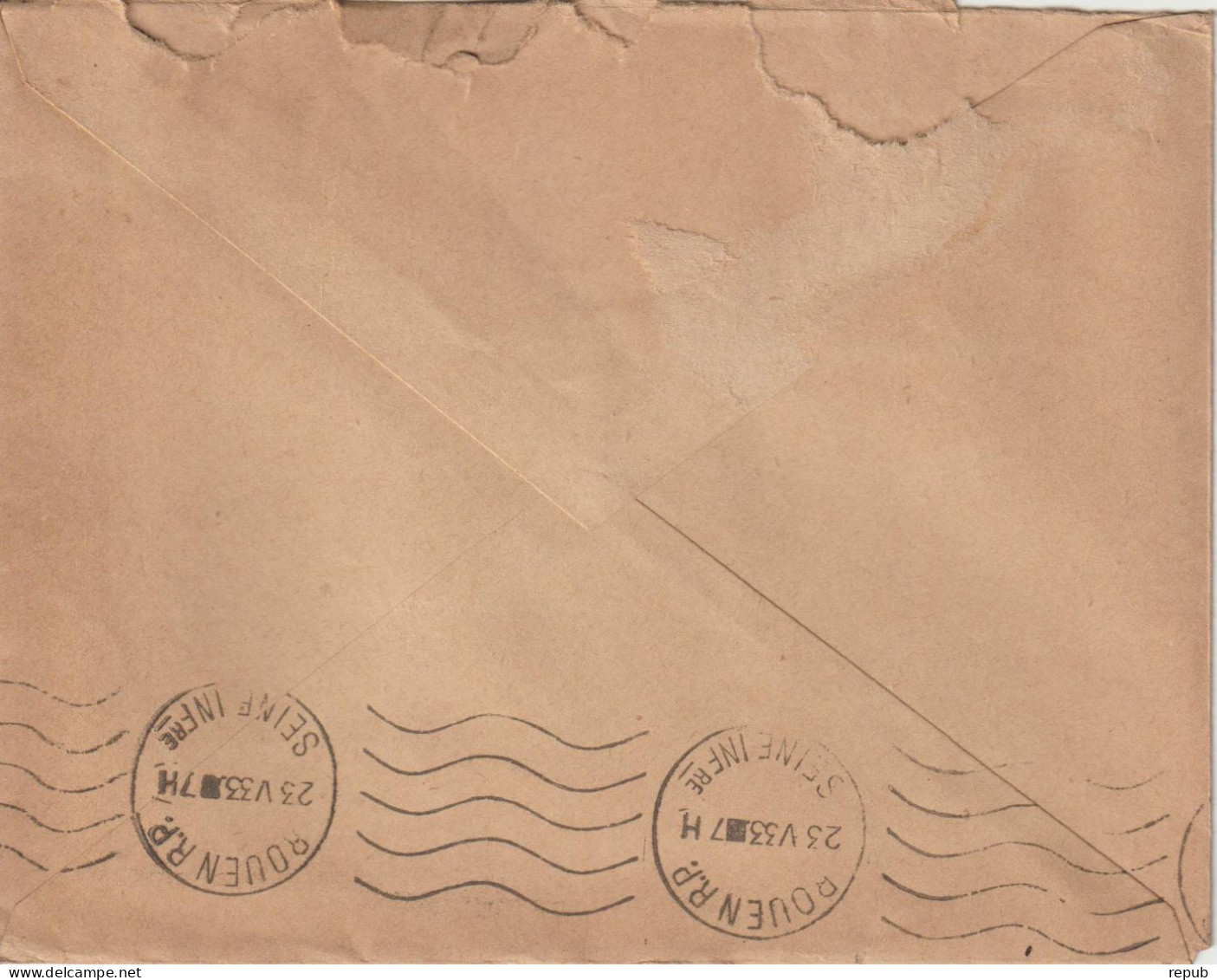 Lettre En Franchise FM 6 Oblitération 1933 Ry (76) - Militaire Zegels