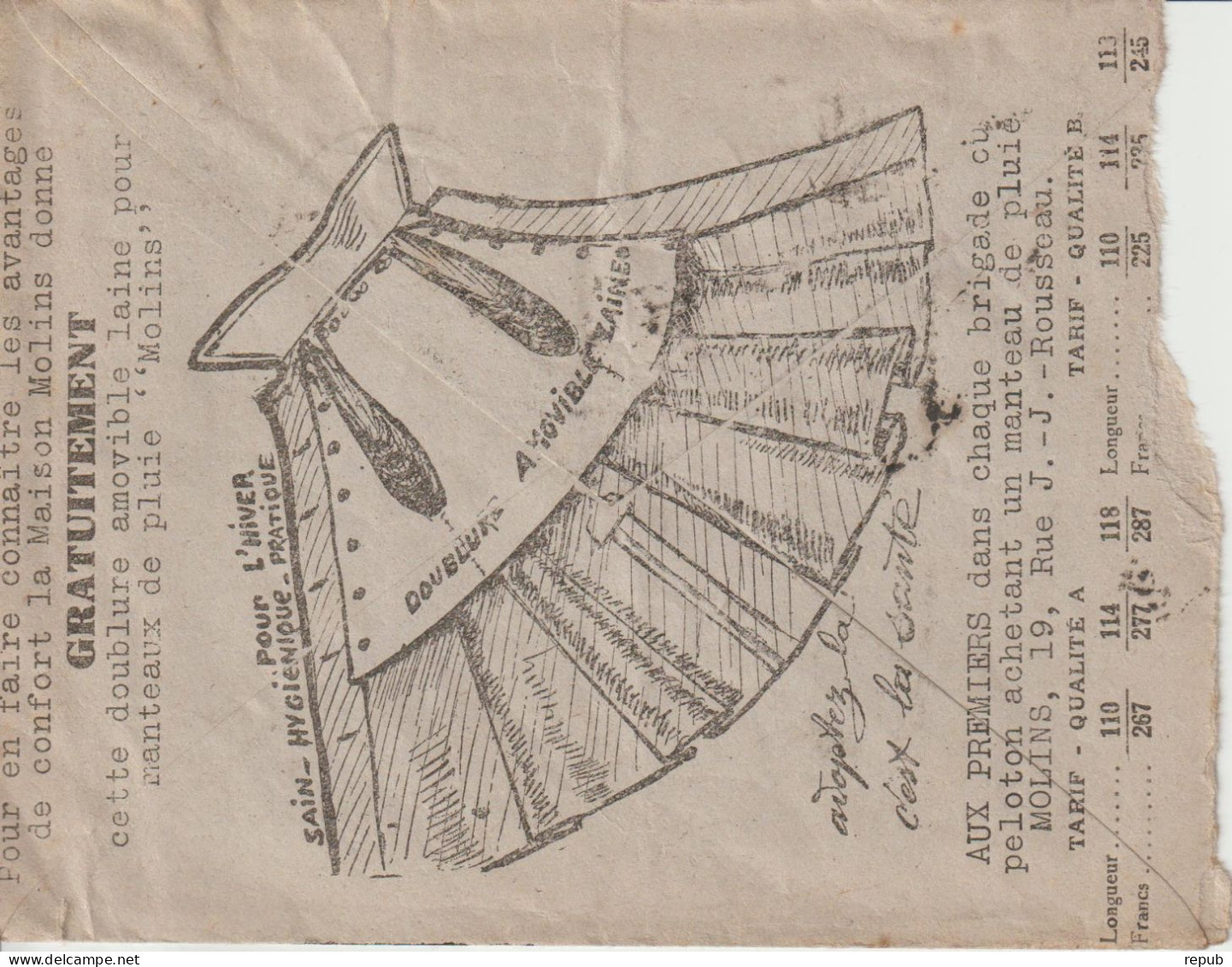 Lettre En Franchise Gendarmerie FM 6 Oblitération 1933 Lisieux, Illustrée Au Verso - Militärische Franchisemarken