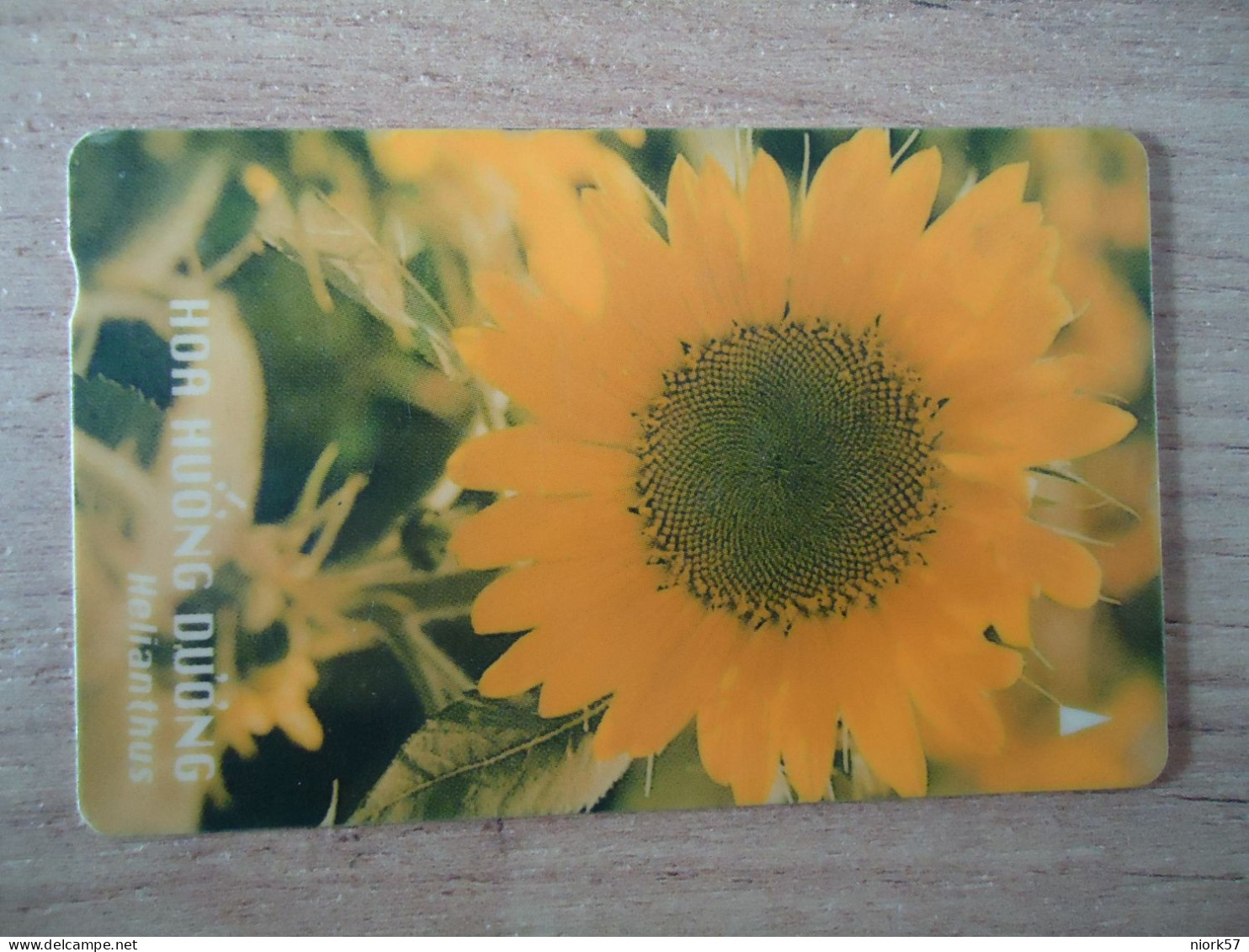 VIETNAM  USED CARDS  FLOWERS  HELIANTHUS - Vietnam