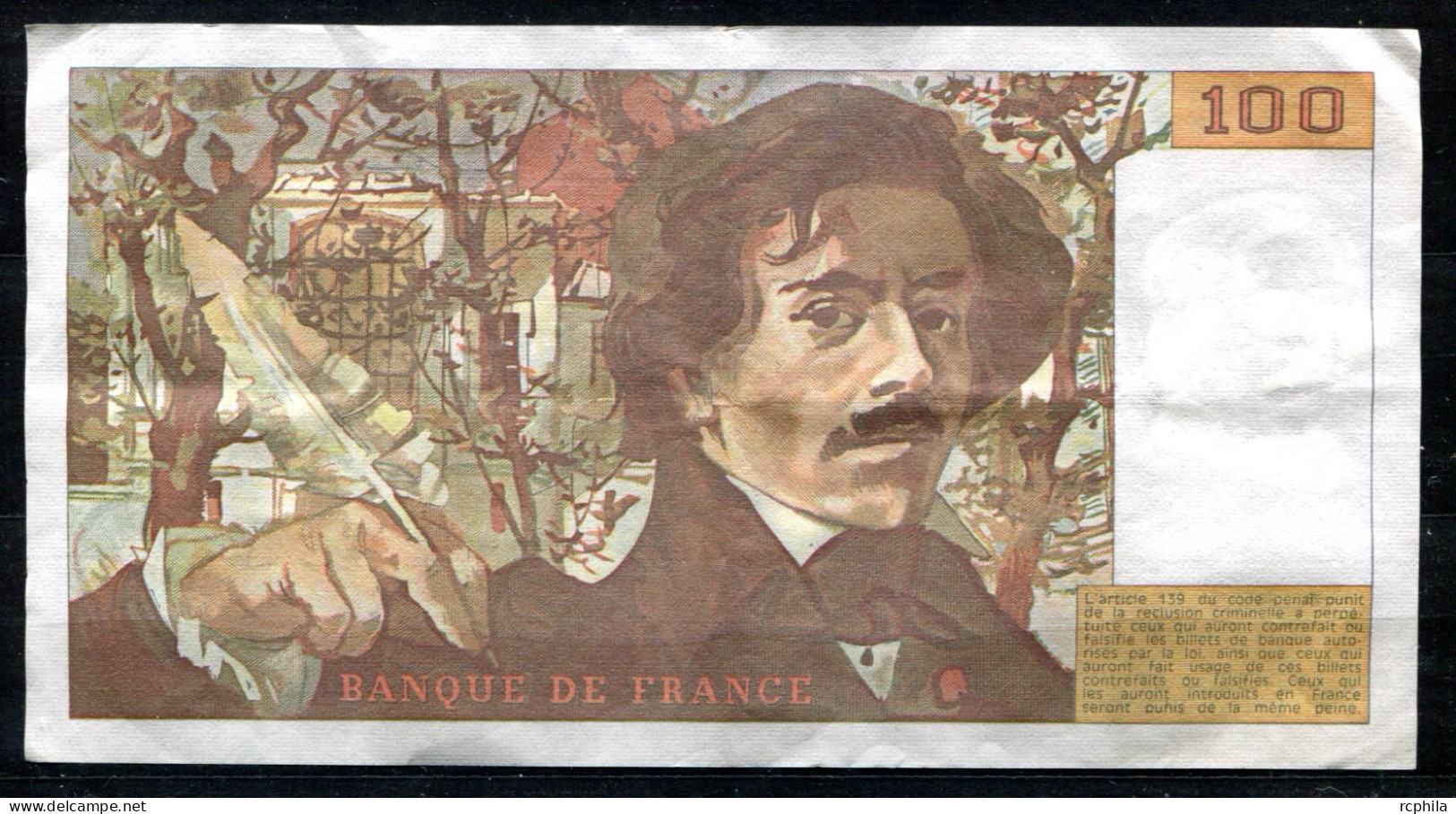 RC 24895 FRANCE BILLET DE 100F DELACROIX ÉMIS EN 1984 - 100 F 1978-1995 ''Delacroix''