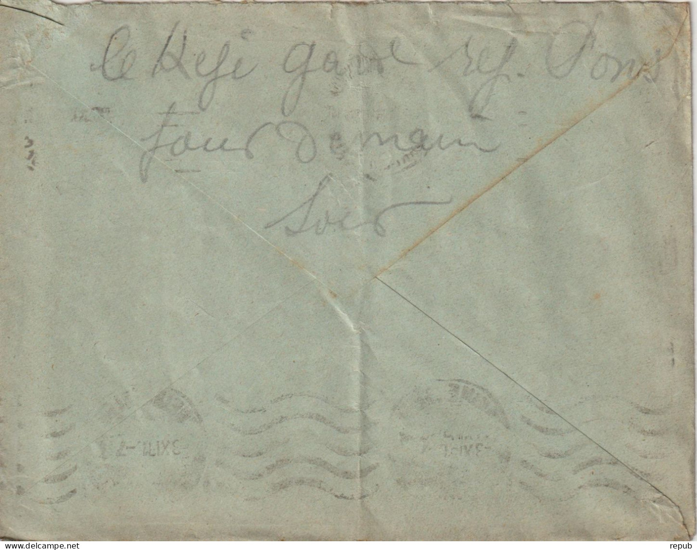 Lettre En Franchise FM 6 Oblitération 1931 Issy Les Moulineaux - Military Postage Stamps