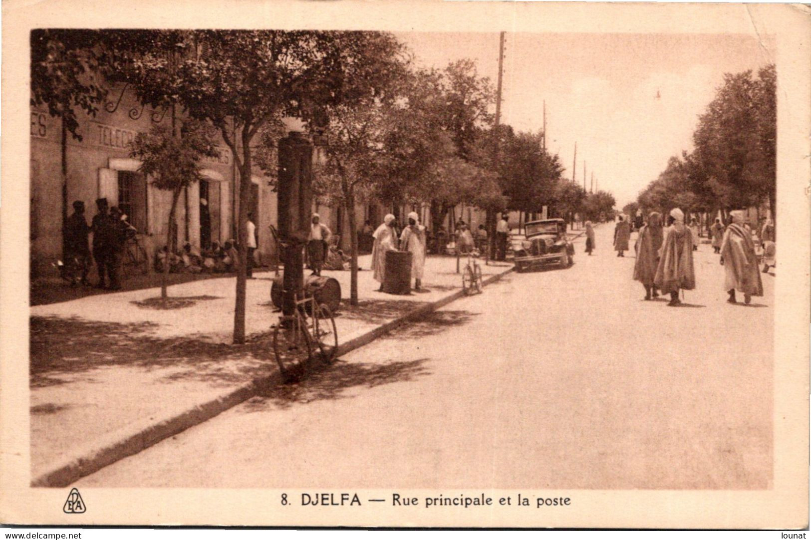 Algérie - DJELFA - Rue Principale Et La Poste (pli Coin Droit) - Djelfa