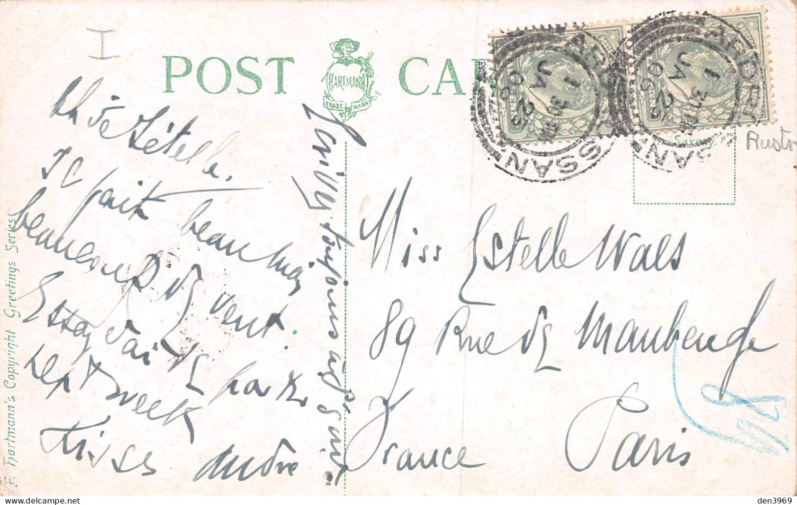 Ecosse - Greetings From ARDROSSAN - Lune, Etoiles - Voyagé 1906 (voir Les 2 Scans) - Ayrshire