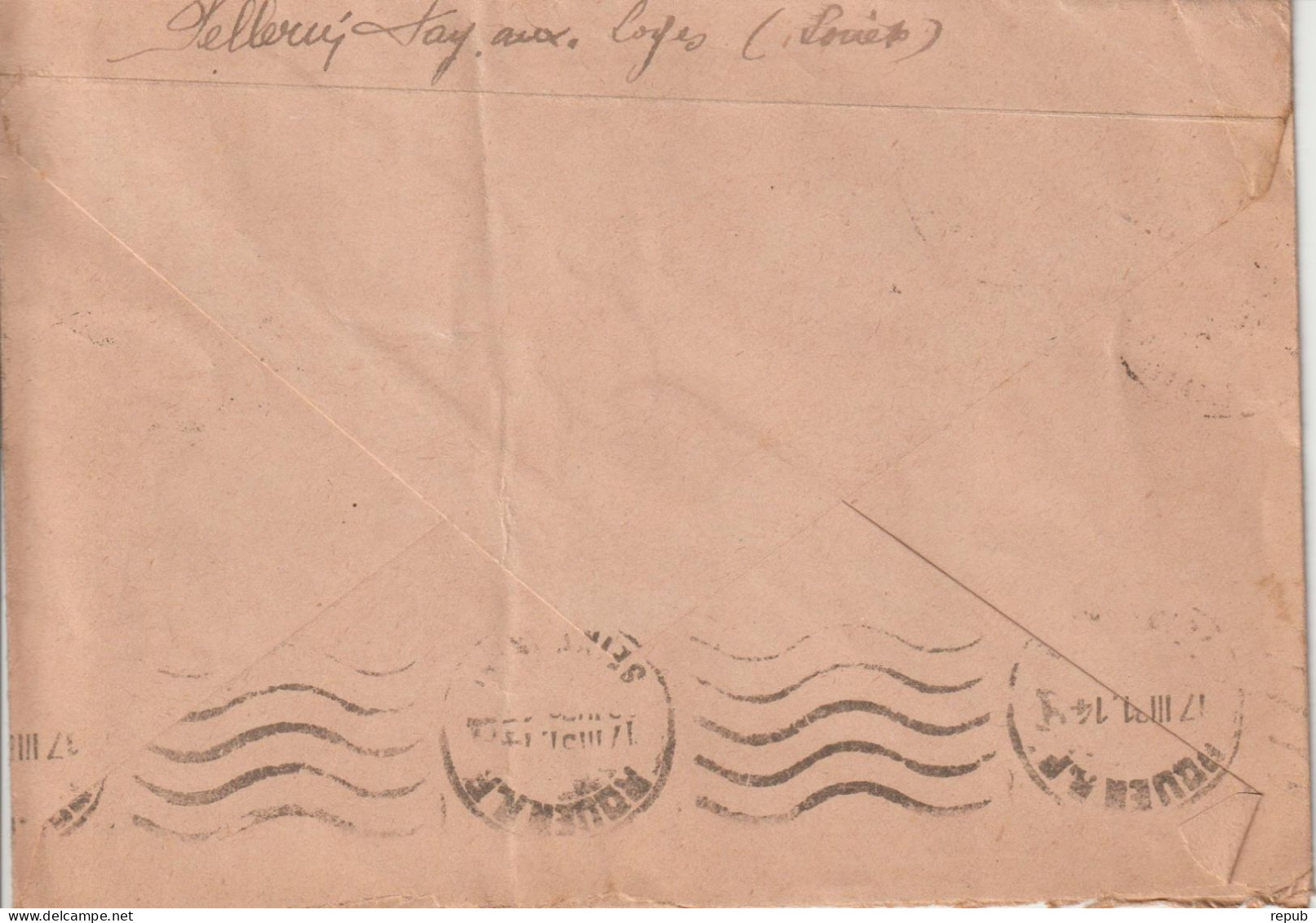 Lettre En Franchise FM 6 Oblitération 1931 Fay Aux Loges (45) - Military Postage Stamps