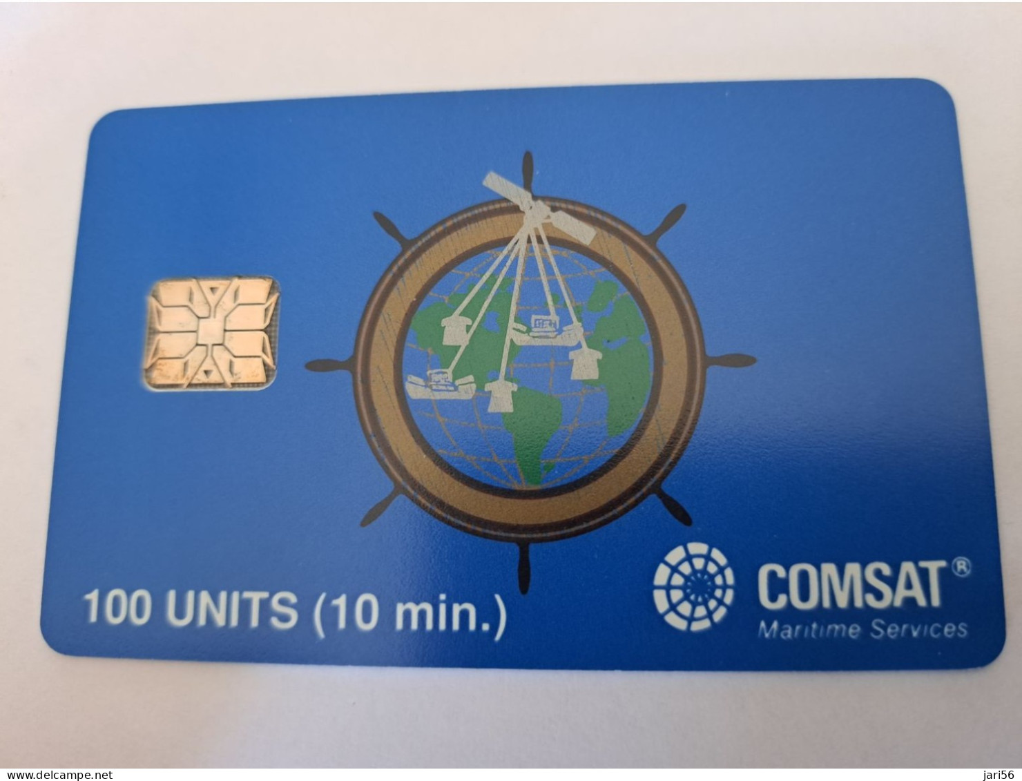 USA  / COMSAT / CHIP CARD  100 UNITS 10 MINUTES COMSAT : COM13A 100u COMSAT SI-6 (ctrl 2020) USED   **13107** - Cartes à Puce