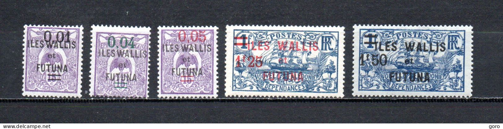 Walis Y Futuna   1922-27  .-   Y&T  Nº   26-28/29-35/36 - Oblitérés