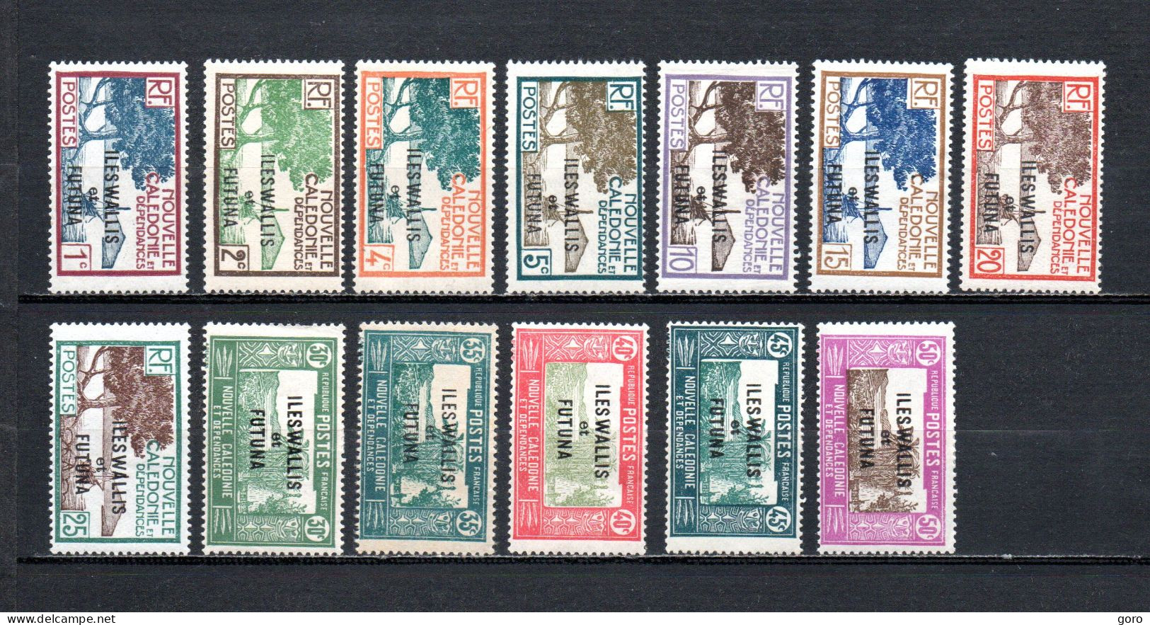 Walis Y Futuna   1930-38  .-   Y&T  Nº   43/54 - Usati