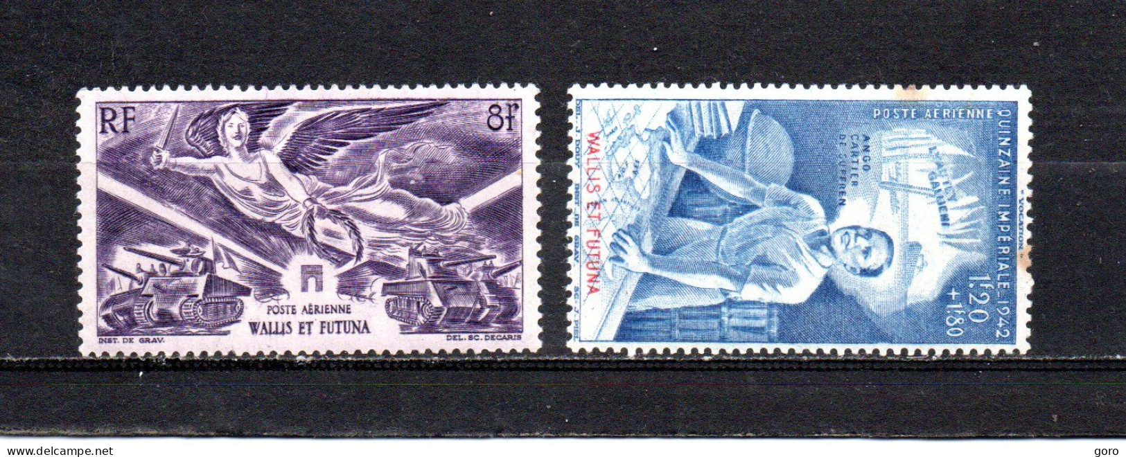 Walis Y Futuna   1942-46  .-   Y&T  Nº   3-4   Aéreos - Gebraucht