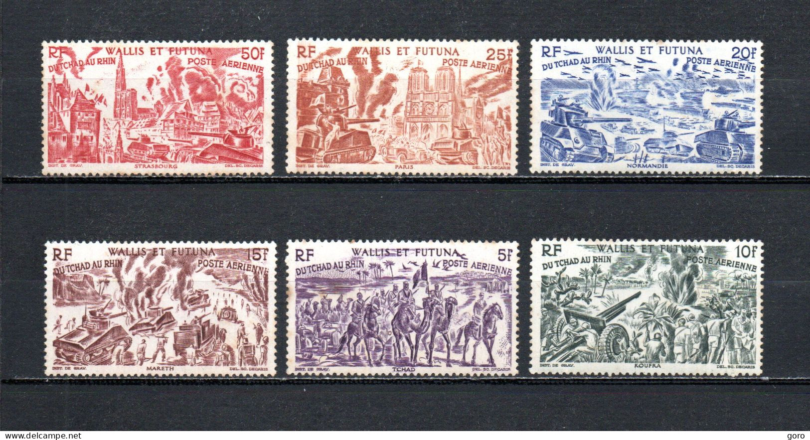 Walis Y Futuna   1946  .-   Y&T  Nº   5/10   Aéreos - Used Stamps