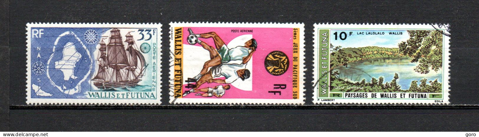 Walis Y Futuna   1971-75  .-   Y&T  Nº   38-64-67   Aéreos - Used Stamps