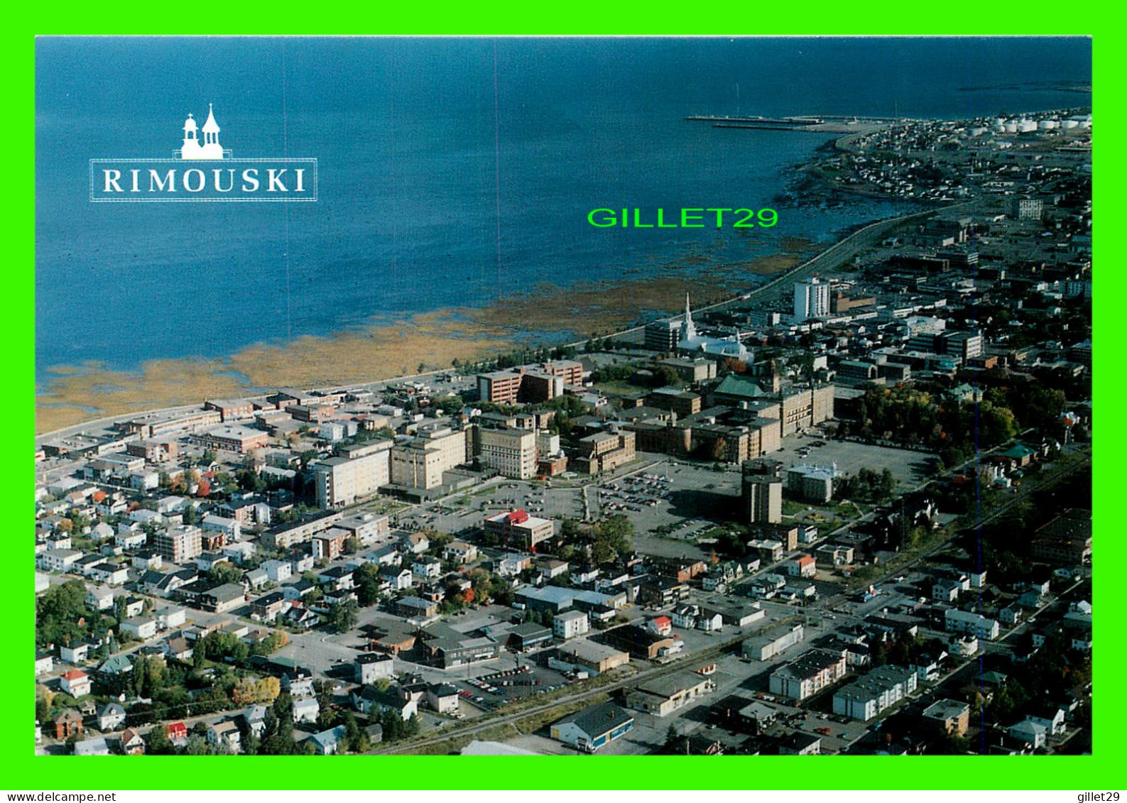 RIMOUSKI, QUÉBEC - VUE AÉRIENNE DE LA VILLE ET DE LA RIVIÈRE - PHOTO, O.T.C.R. - MICHEL DOMPIERRE - - Rimouski