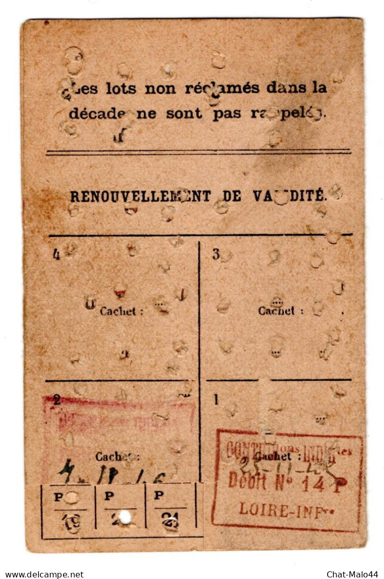 Frossay. Carte De Rationnement De Tabac. 7/11/1946. Carte Avec Timbre Fiscal De L'Entr'aide Française, 20F Bistre-rouge - Documents