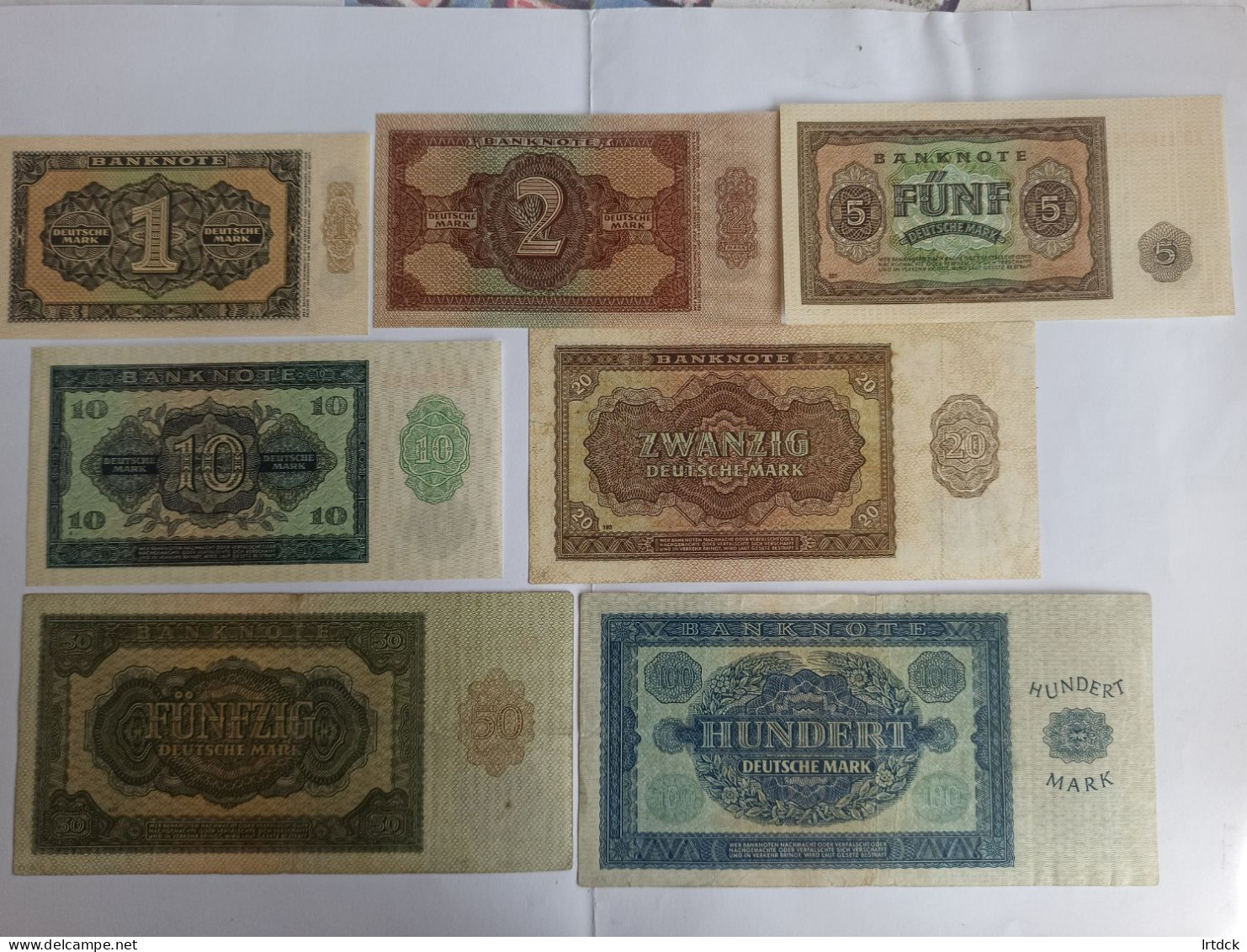 Série De Billets Allemagne De L'Est RDA  1948 - Colecciones