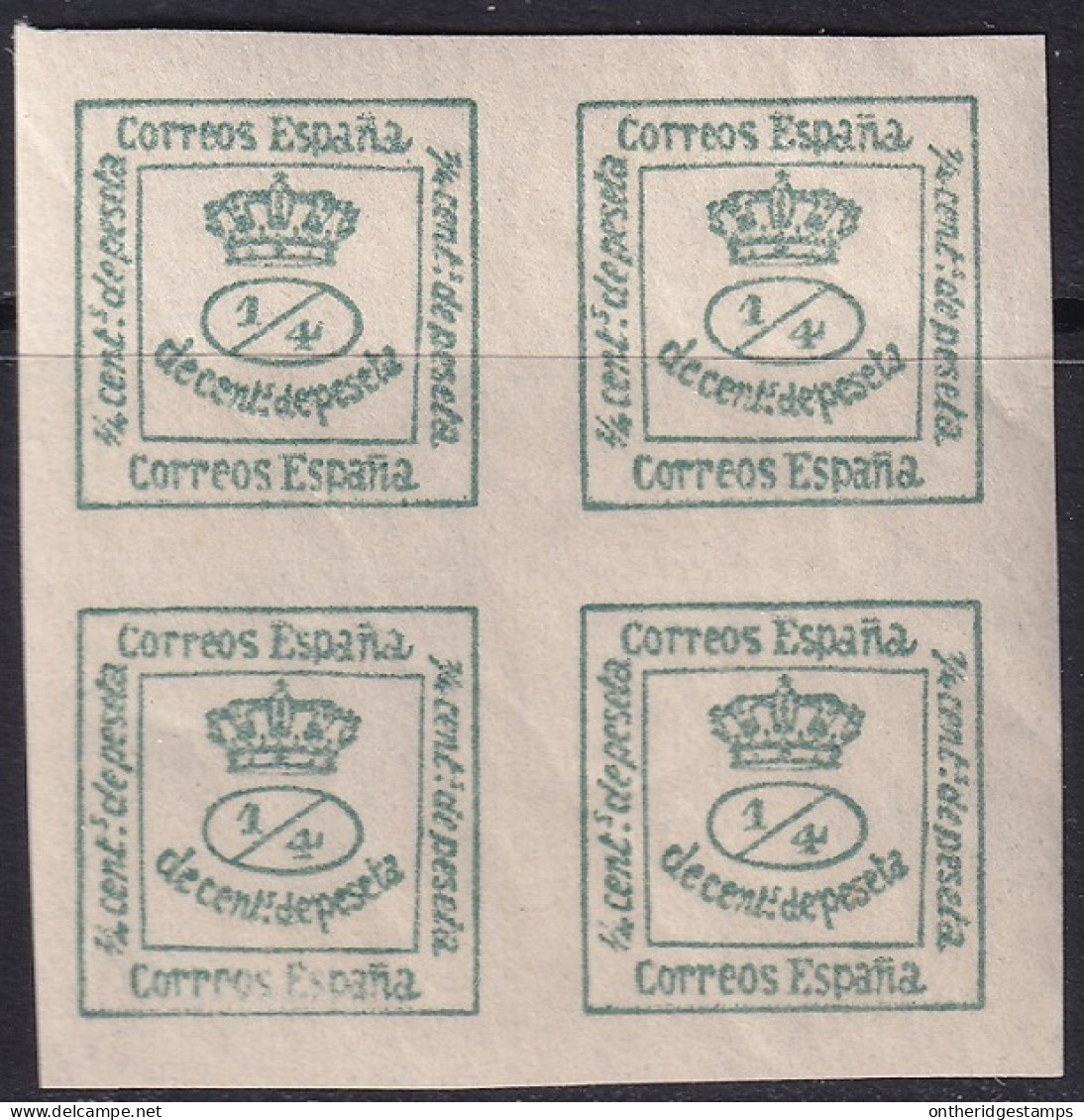 Spain 1876 Sc 221A Espana Ed 173 Block MNH** - Nuevos