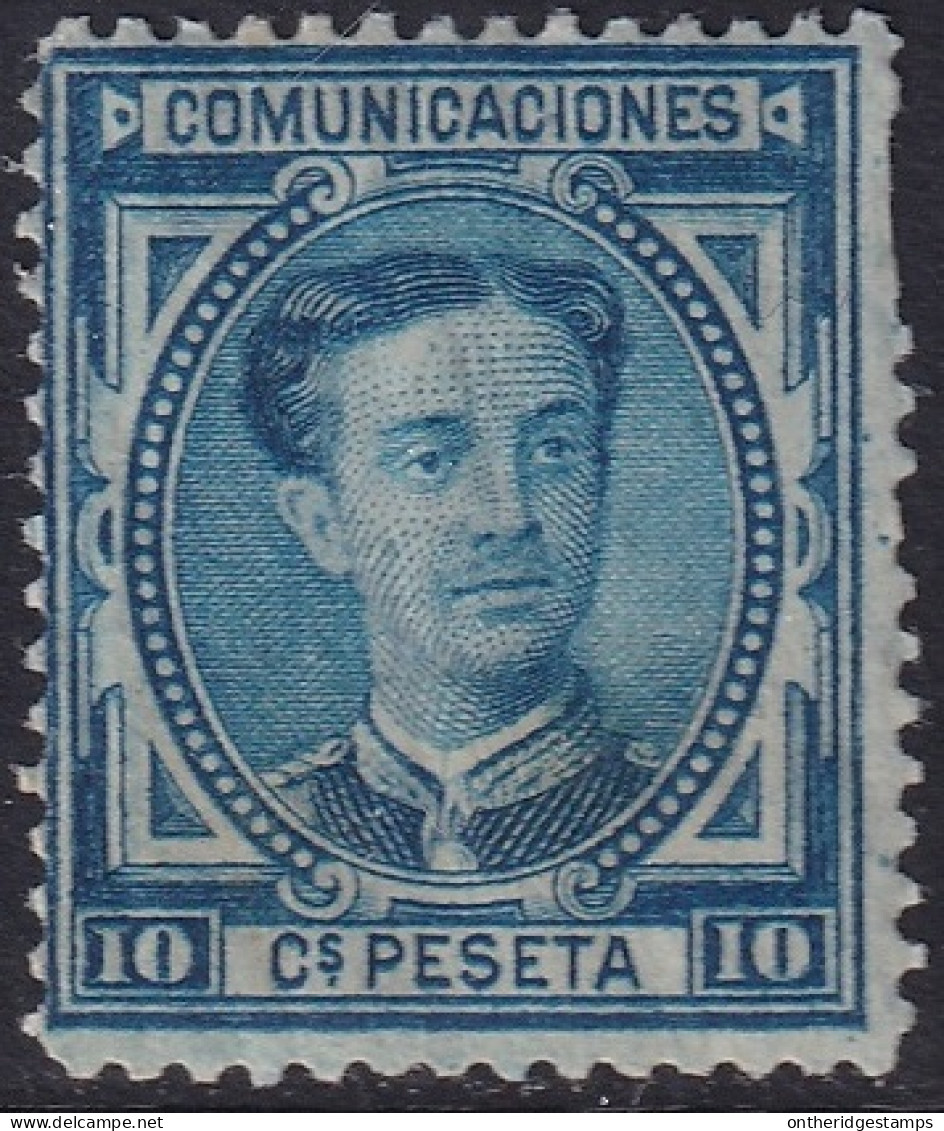 Spain 1876 Sc 223 Var Espana Ed 175m MNH** Variety Stain - Unused Stamps