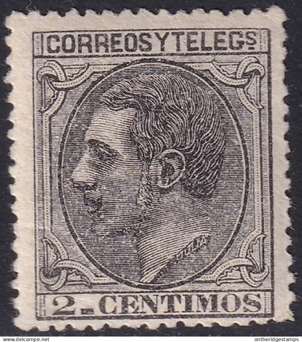 Spain 1879 Sc 242 Espana Ed 200 MH* Creases - Unused Stamps