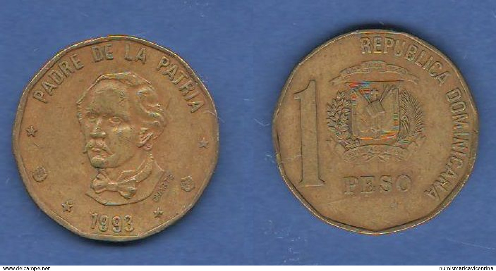 Dominicana Domenicana 1 Peso 1993 Duarte South America Sudamerica Typological Coin - Dominicaine