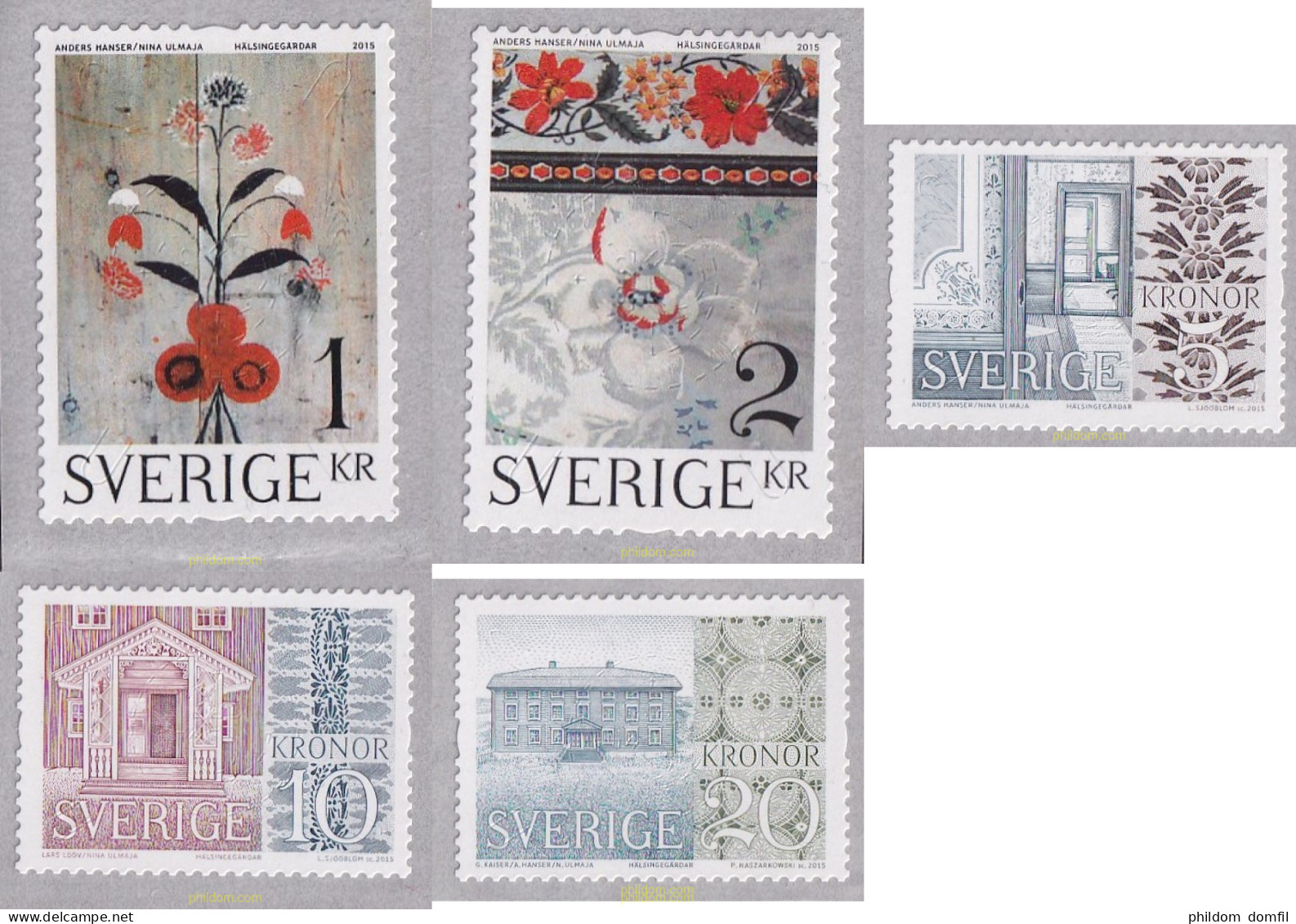 699459 MNH SUECIA 2015 DECORACION CASAS RURALES EN HALSINGLAND - Used Stamps