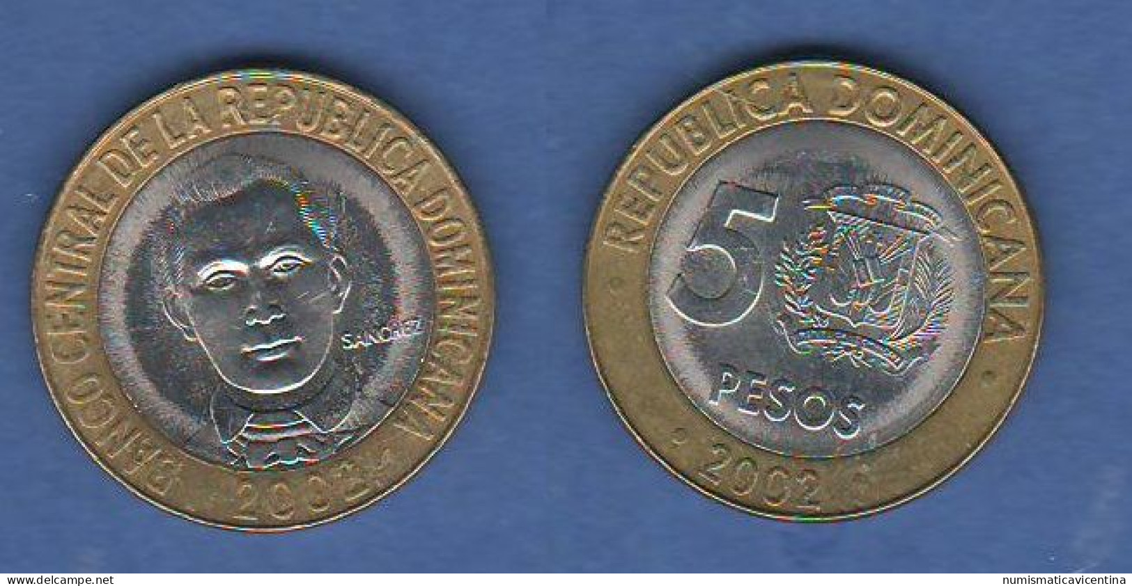 Dominicana Republica 5 Pesos 2002 South America Sudamerica - Dominicaine