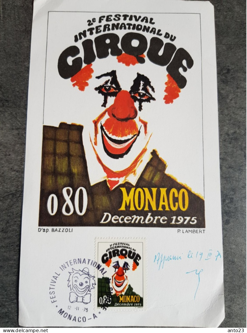 2° Festival International Du Cirque Monaco 12-2-75 - Brieven En Documenten