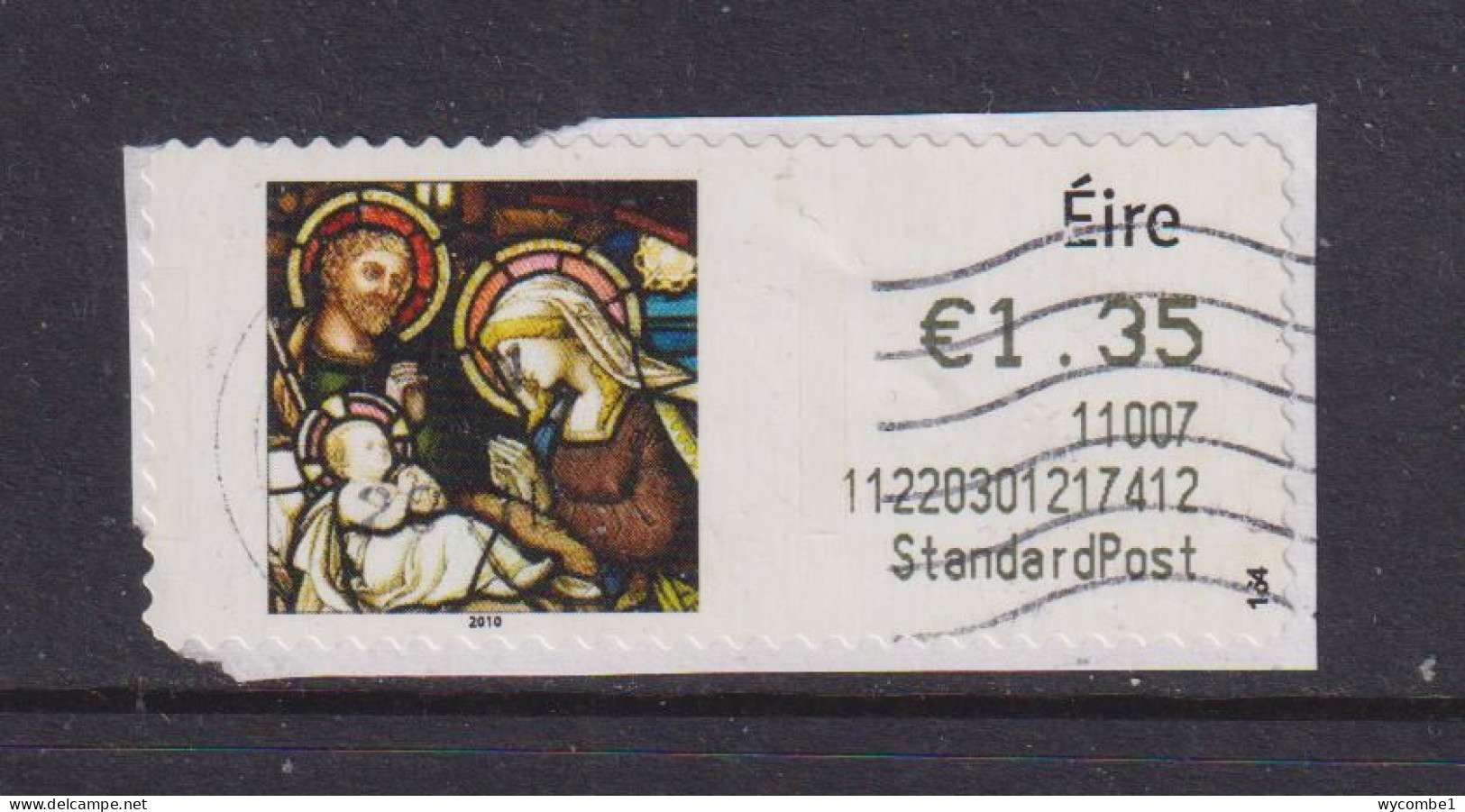 IRELAND  -  2010 Christmas SOAR (Stamp On A Roll)  Used On Piece As Scan - Used Stamps