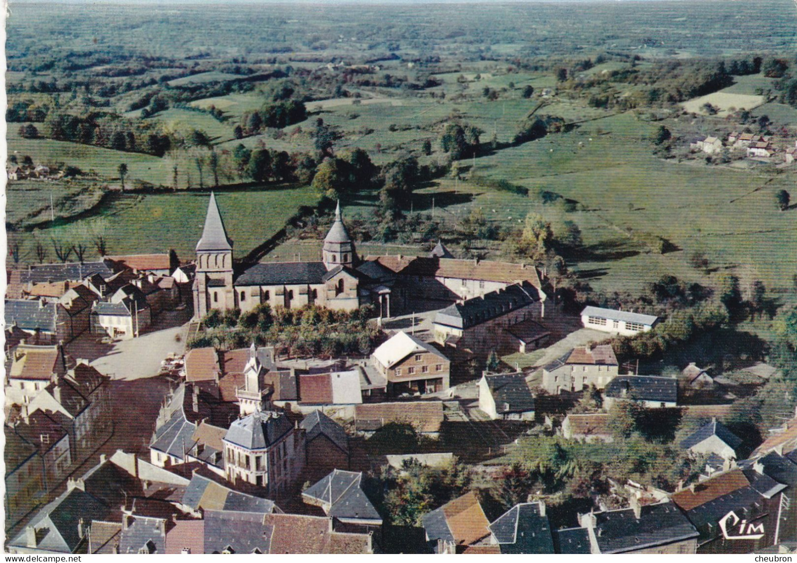 23. BENNEVENT. CPSM.  VUE AERIENNE. VUE GENERALE. ANNÉE 1965 + TEXTE - Benevent L'Abbaye