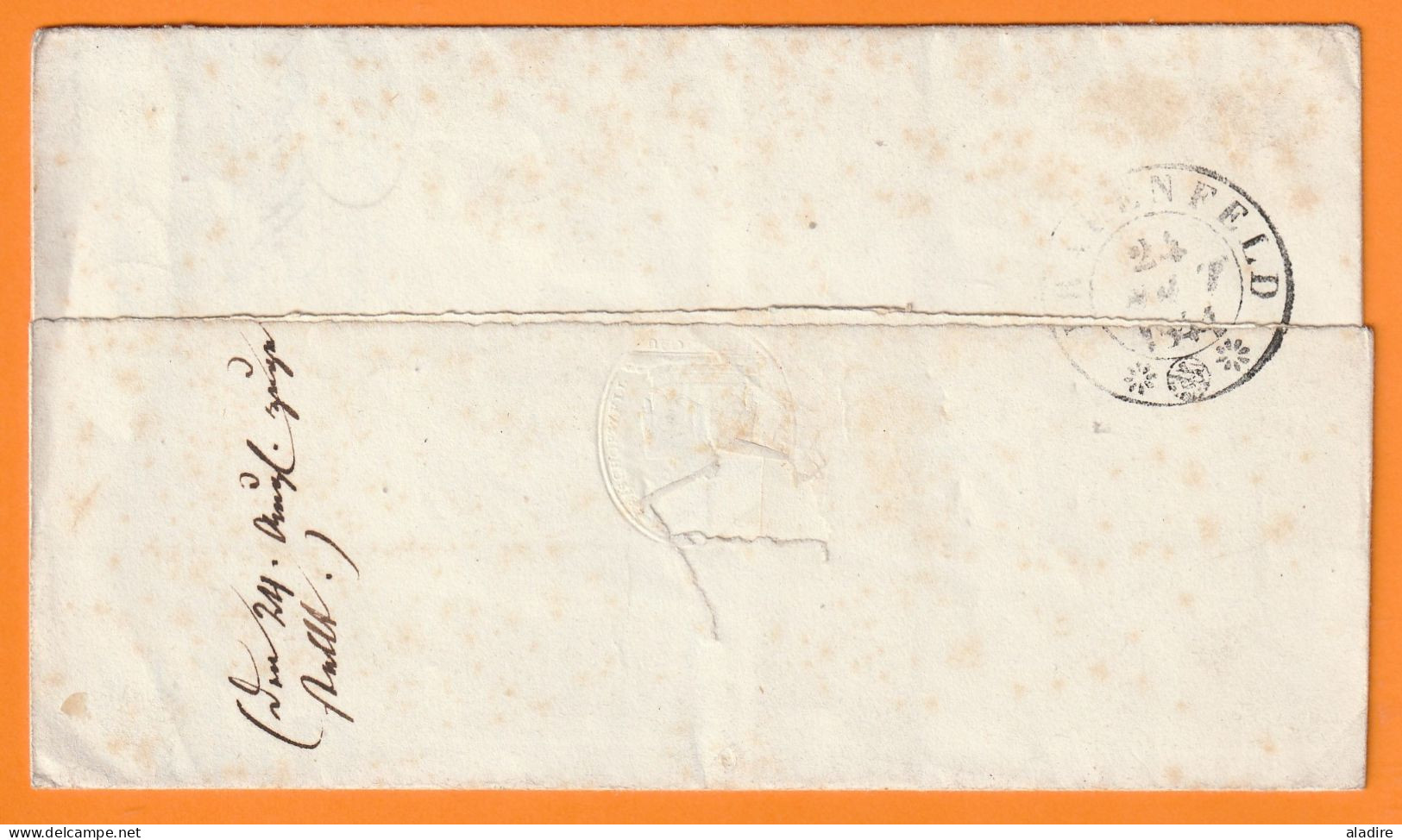 1844 - Lettre Pliée De BISCHOFEZELL, Bishopfzell, Thurgovie Vers Frauenfeld - Cachet à Date D'arrivée - ...-1845 Préphilatélie