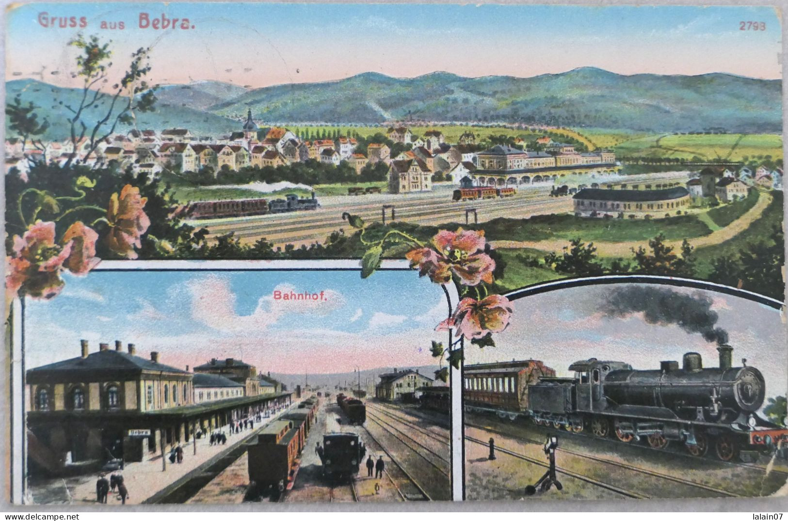 C. P. A. Couleur : Allemagne : Hesse : Gruss Aus BEBRA, Vues Dont Train, Timbres En 1913 - Bebra