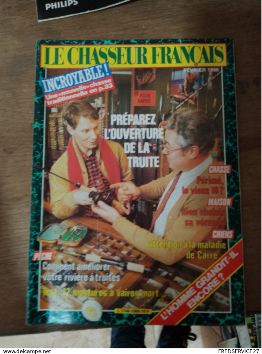 92 // LE CHASSEUR FRANCAIS  / PREPAREZ L'OUVERTURE DE LA TRUITE  /   / N° 1068 / 1986 - Jagen En Vissen