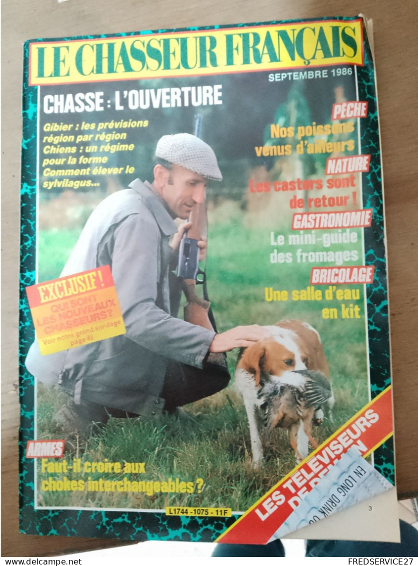 92 // LE CHASSEUR FRANCAIS  / QUI SONT LES NOUVEAUX CHASSEURS ? /  LES TELEVISEURS DE DEMAIN  / N° 1075 / 1986 - Jagen En Vissen