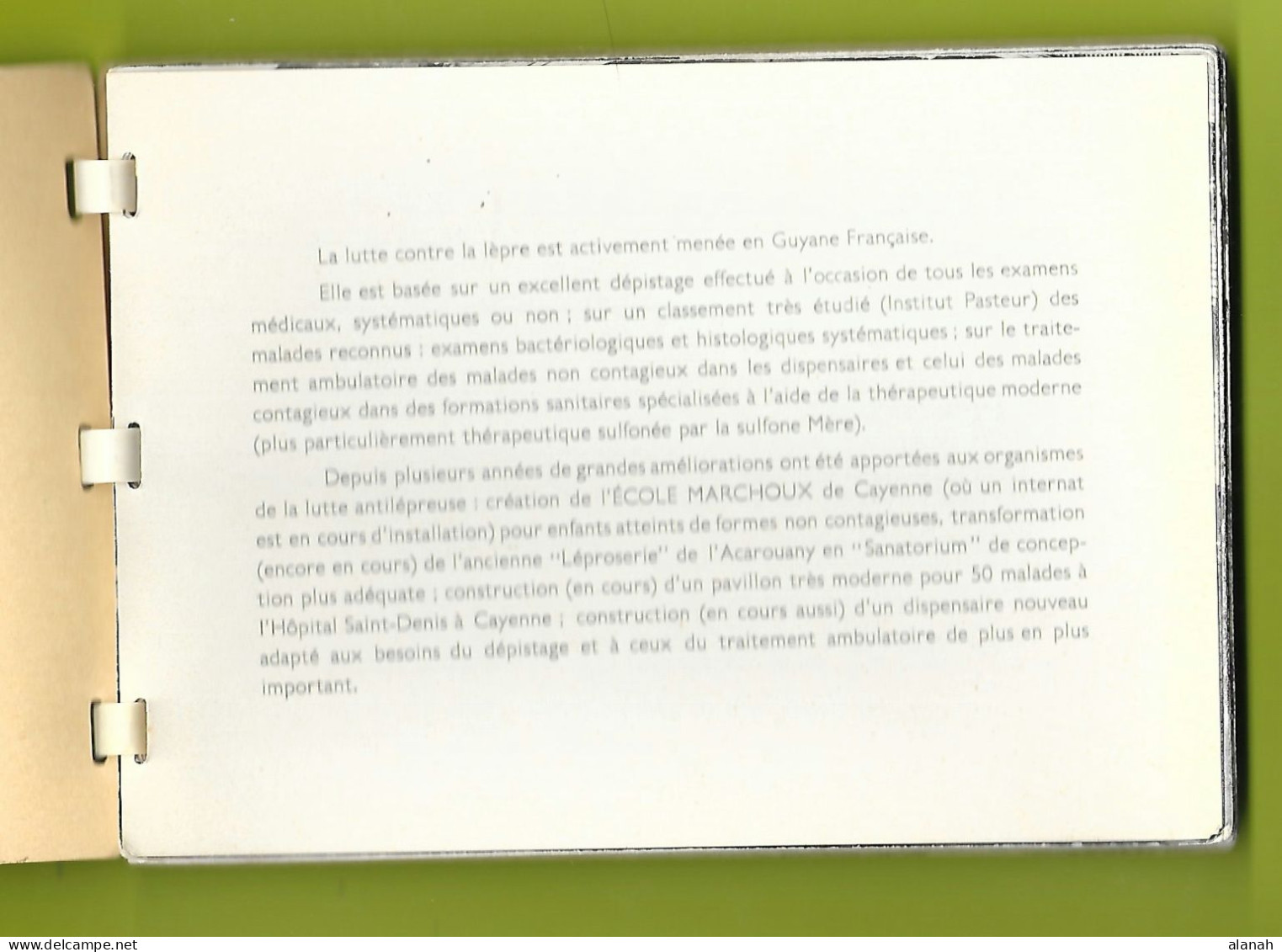 CAYENNE Recueil De + De 30 Photos Maladie Hansen Institut PASTEUR, Dispensaire Anti-Hansenien, Ecole MARCHOUX Etc...GUY - Albums & Collections