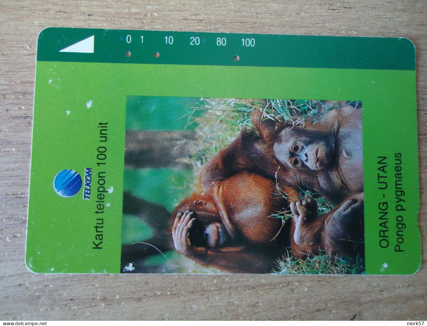 INDONESIA USED CARDS  ANIMALS MONKEYS - Selva