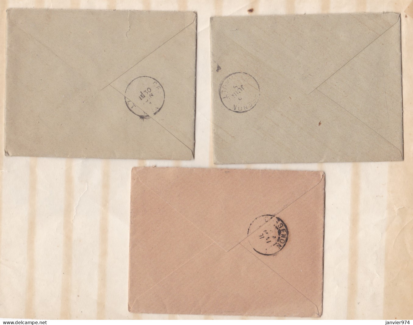 3 Enveloppes 1891 Cachets Riols, Cessenon , Pour Emile Mailhac à  Roquebrun - 1876-1898 Sage (Type II)