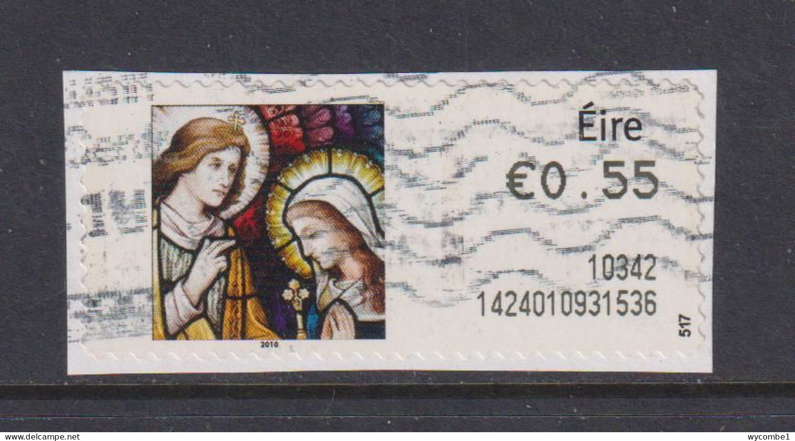 IRELAND  -  2010 Christmas SOAR (Stamp On A Roll)  Used On Piece As Scan - Oblitérés