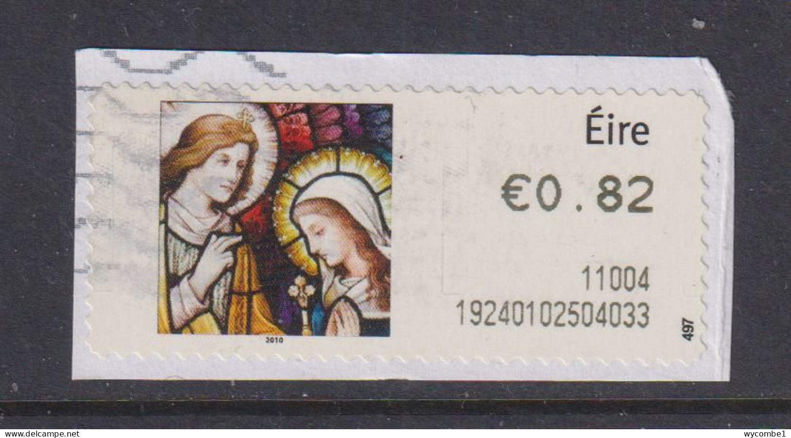 IRELAND  -  2010 Christmas SOAR (Stamp On A Roll)  Used On Piece As Scan - Used Stamps