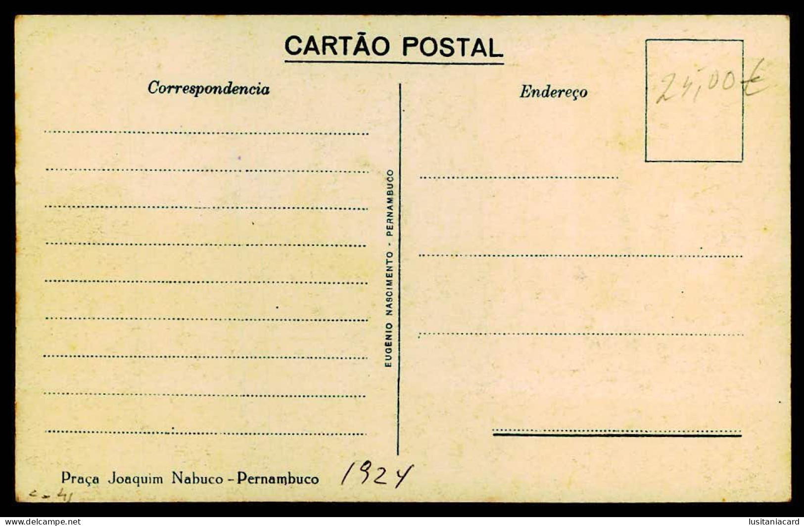 PERNAMBUCO - Praça Joaquim Nabuco (Ed. Eugenio Nascimento) Carte Postale - Recife