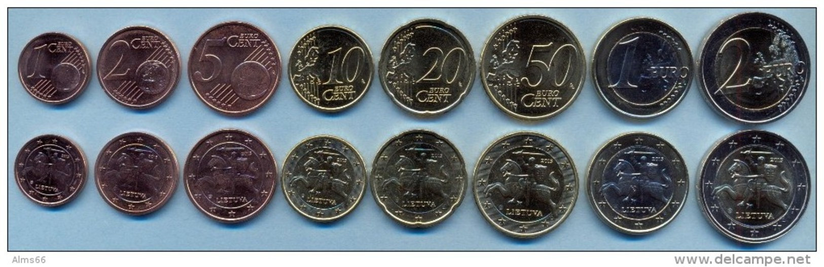 EuroCoins < Lithuania > Euro Set 2015 UNC (8 Coins) - Litauen