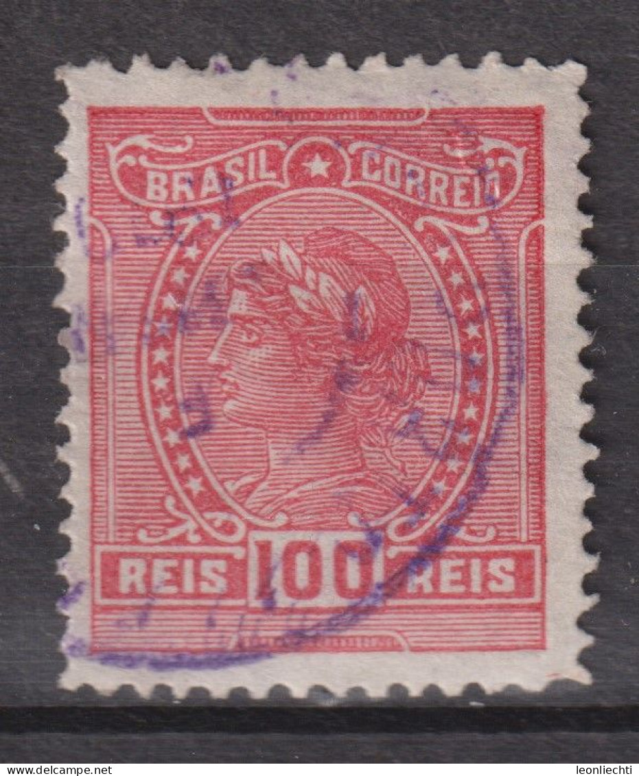 1918 Brasilien, Mi:BR 196, Sn:BR 204, Yt:BR 155(A),  Liberty Head, Allegory Of The Republic And Instructions - Gebraucht