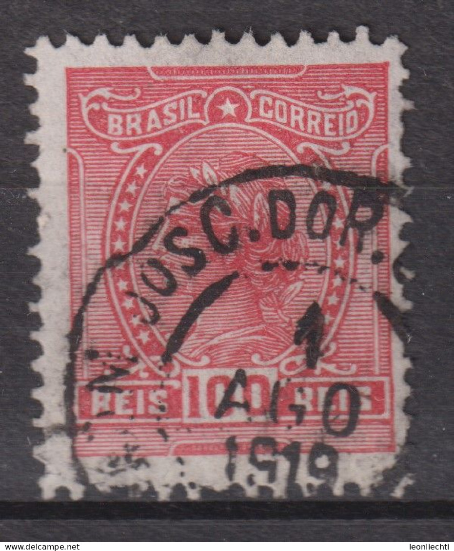 1918 Brasilien, Mi:BR 196, Sn:BR 204, Yt:BR 155(A),  Liberty Head, Allegory Of The Republic And Instructions - Usati