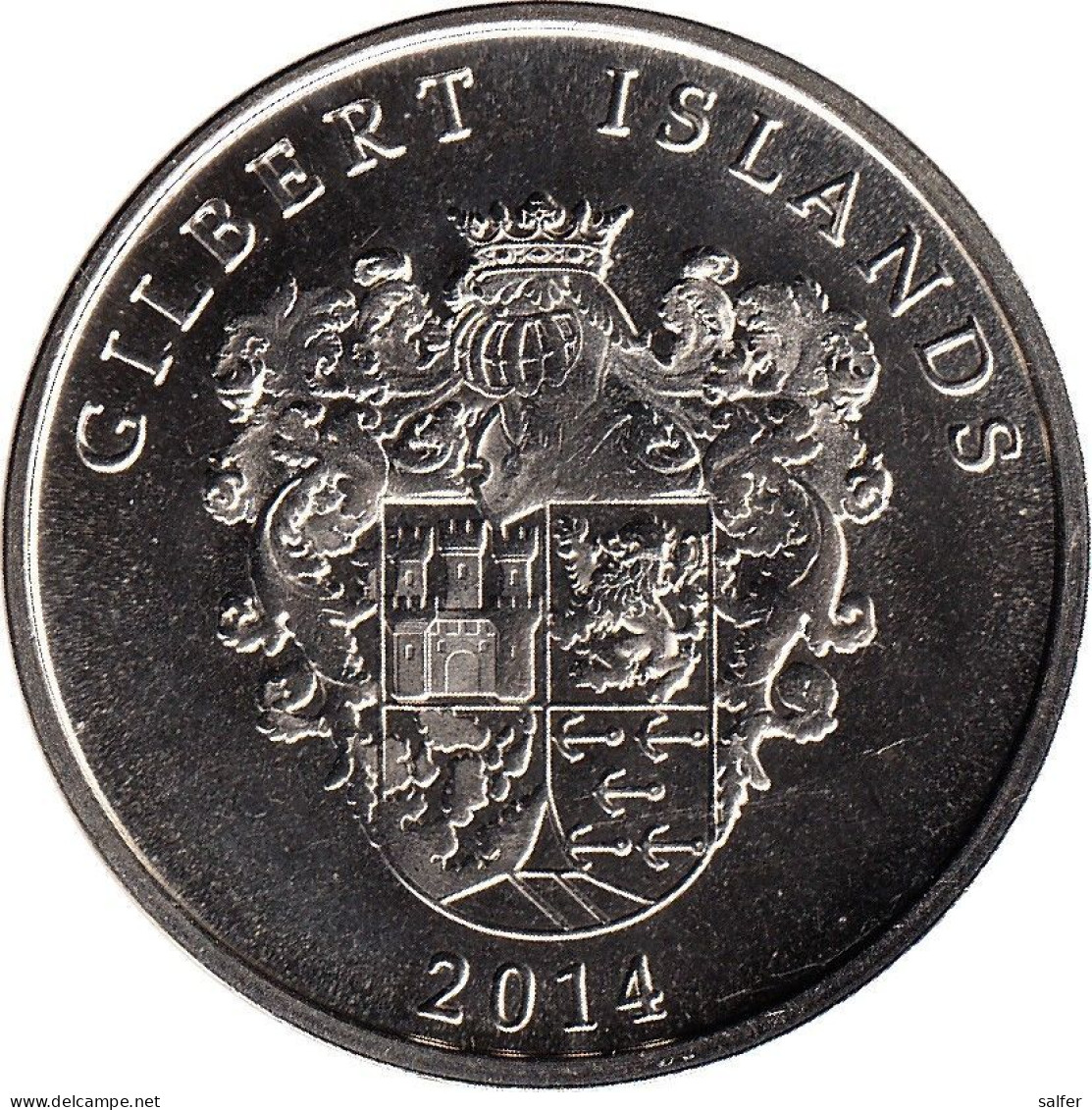 KIRIBATI - GILBERT ISLANDS - 2014  1 DOLLARO NAVE  VICTORY  FDC - Kiribati