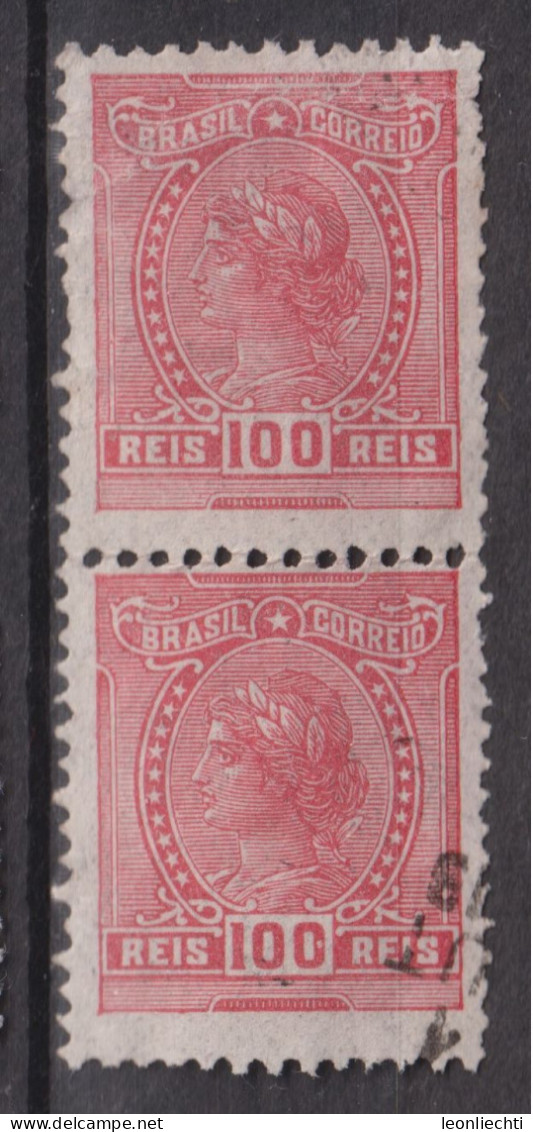 1918 Brasilien, Mi:BR 196, Sn:BR 204, Yt:BR 155(A),  Liberty Head, Allegory Of The Republic And Instructions - Used Stamps