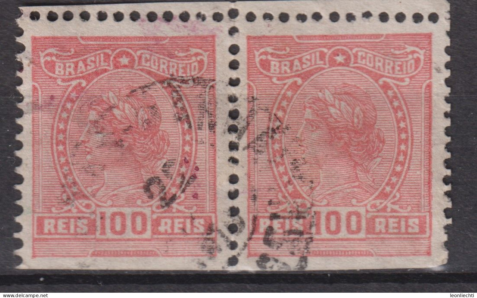 1918 Brasilien, Mi:BR 196, Sn:BR 204, Yt:BR 155(A),  Liberty Head, Allegory Of The Republic And Instructions - Gebraucht