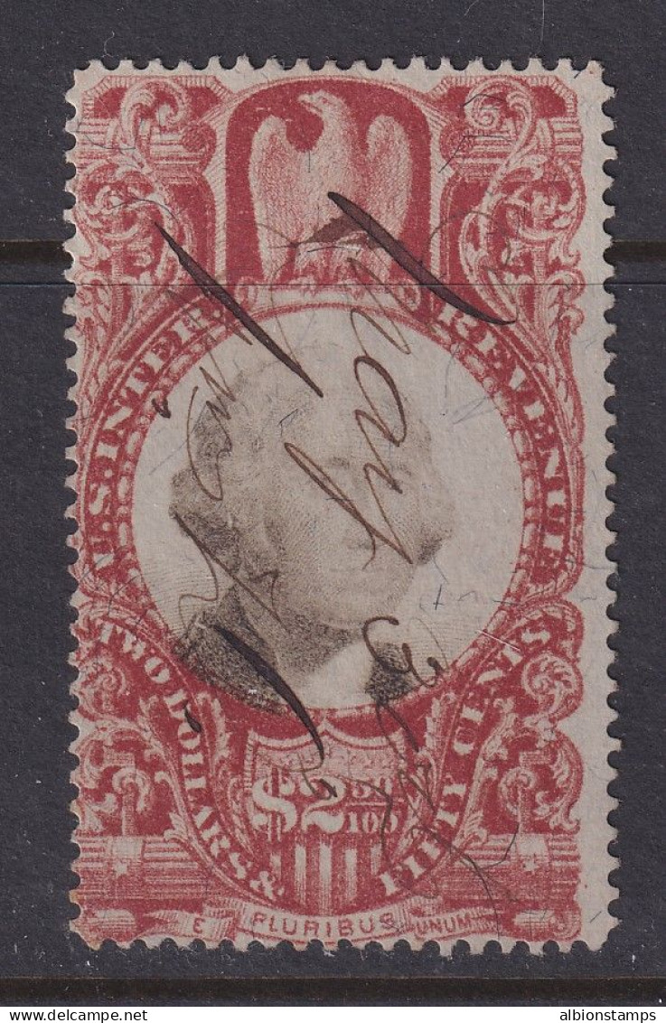 US, Scott R146, Used, Manuscript Cancel - Fiscaux