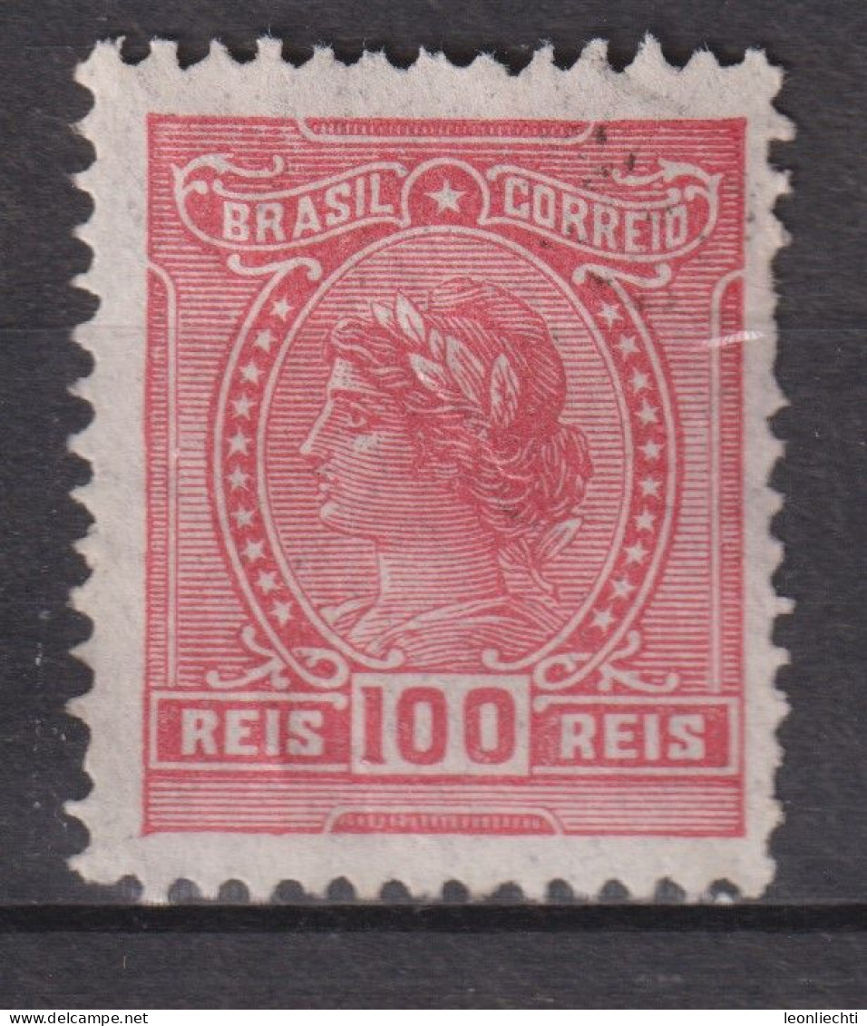 1918 Brasilien, Mi:BR 196, Sn:BR 204, Yt:BR 155(A),  Liberty Head, Allegory Of The Republic And Instructions - Gebruikt