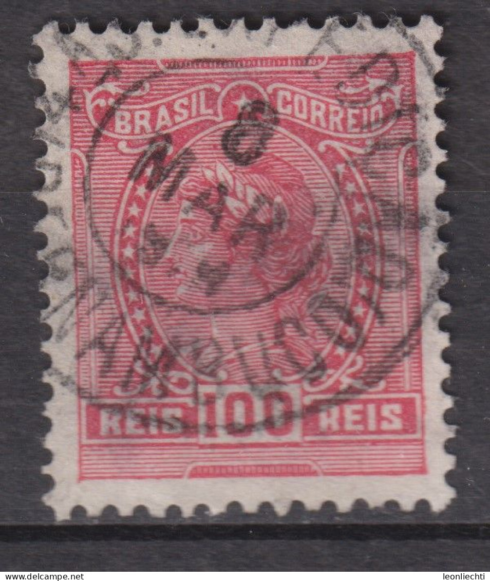 1918 Brasilien, Mi:BR 196, Sn:BR 204, Yt:BR 155(A),  Liberty Head, Allegory Of The Republic And Instructions - Gebruikt