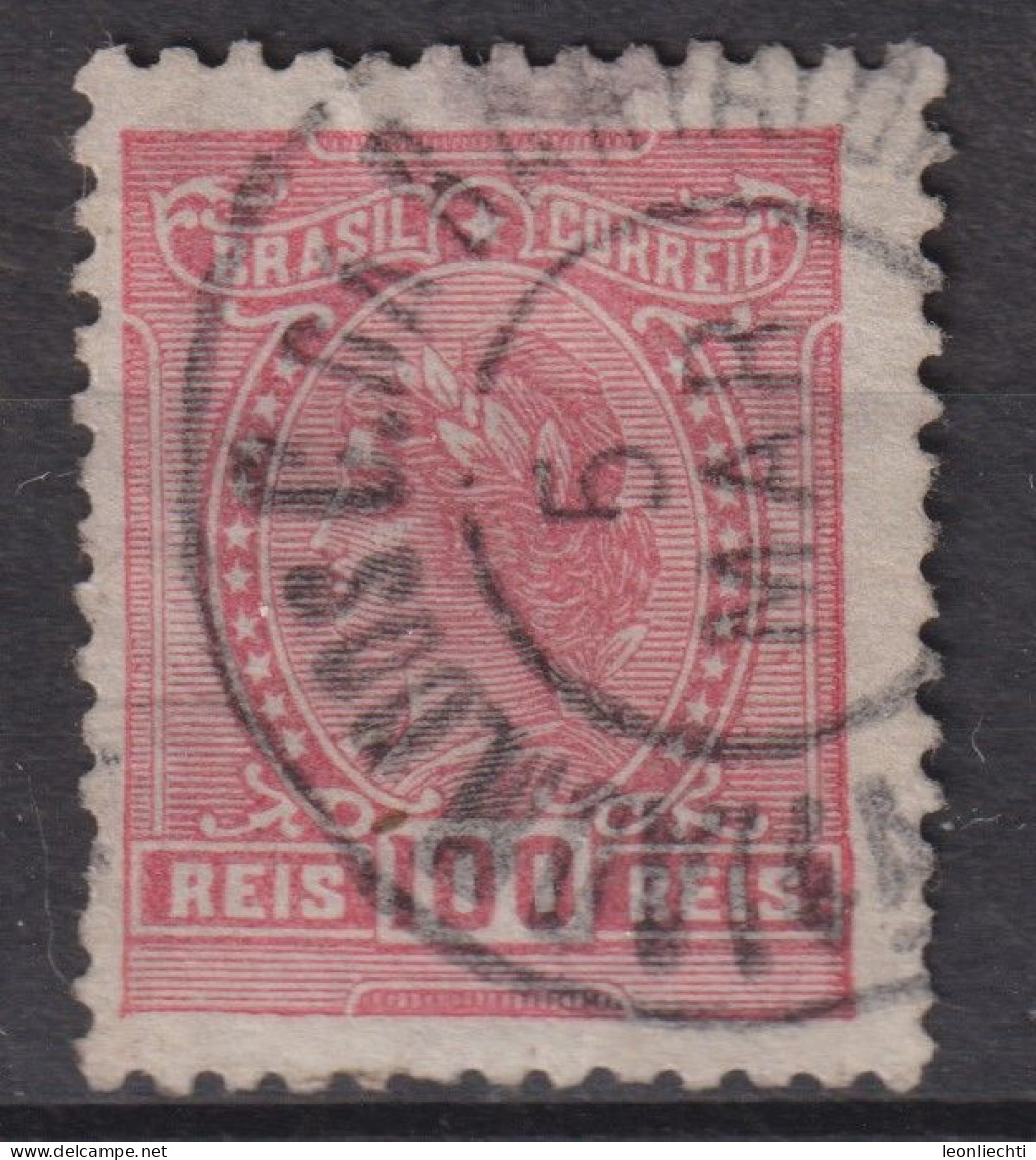 1918 Brasilien, Mi:BR 196, Sn:BR 204, Yt:BR 155(A),  Liberty Head, Allegory Of The Republic And Instructions - Oblitérés