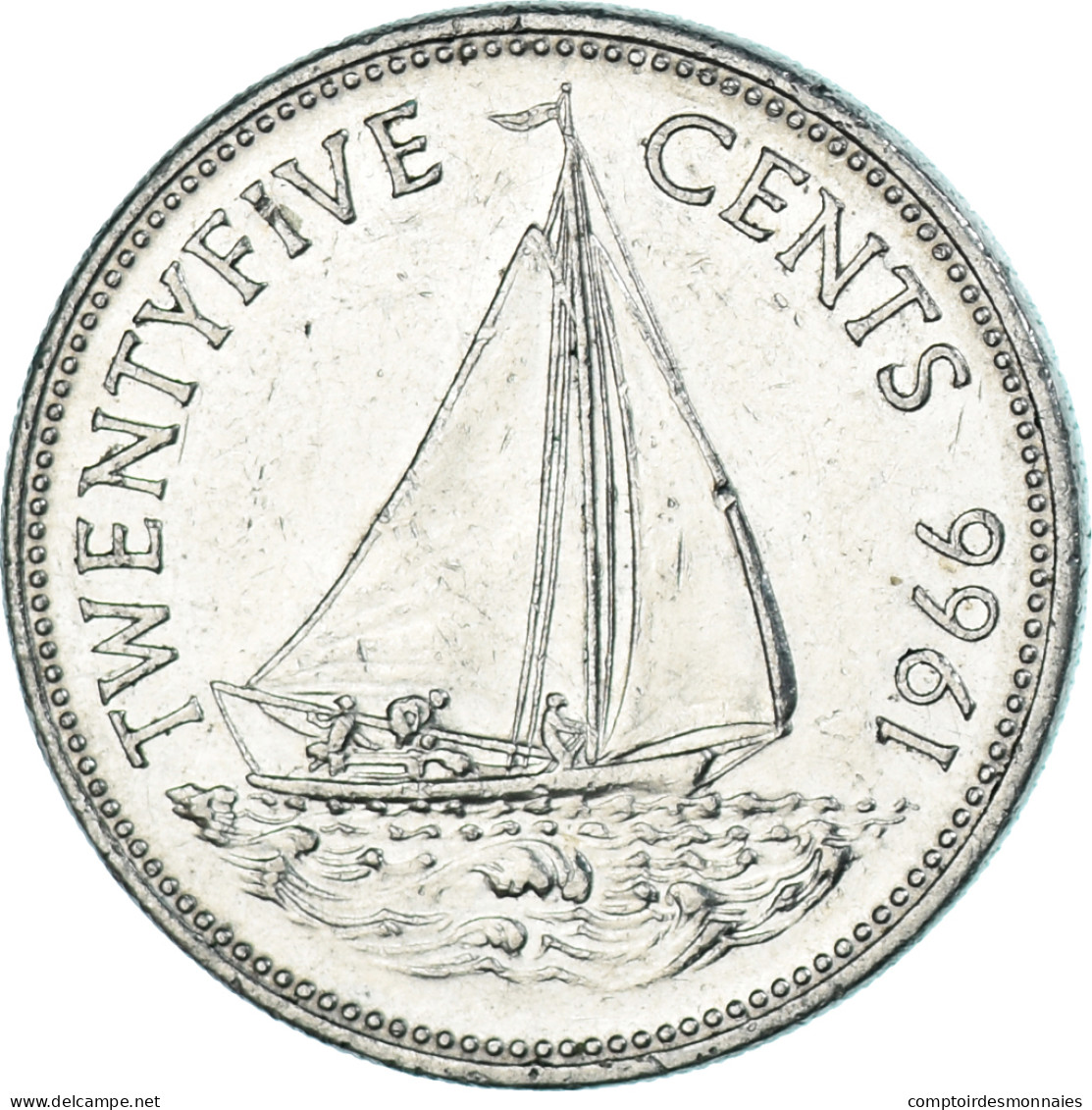 Monnaie, Bahamas, 25 Cents, 1966 - Bahamas