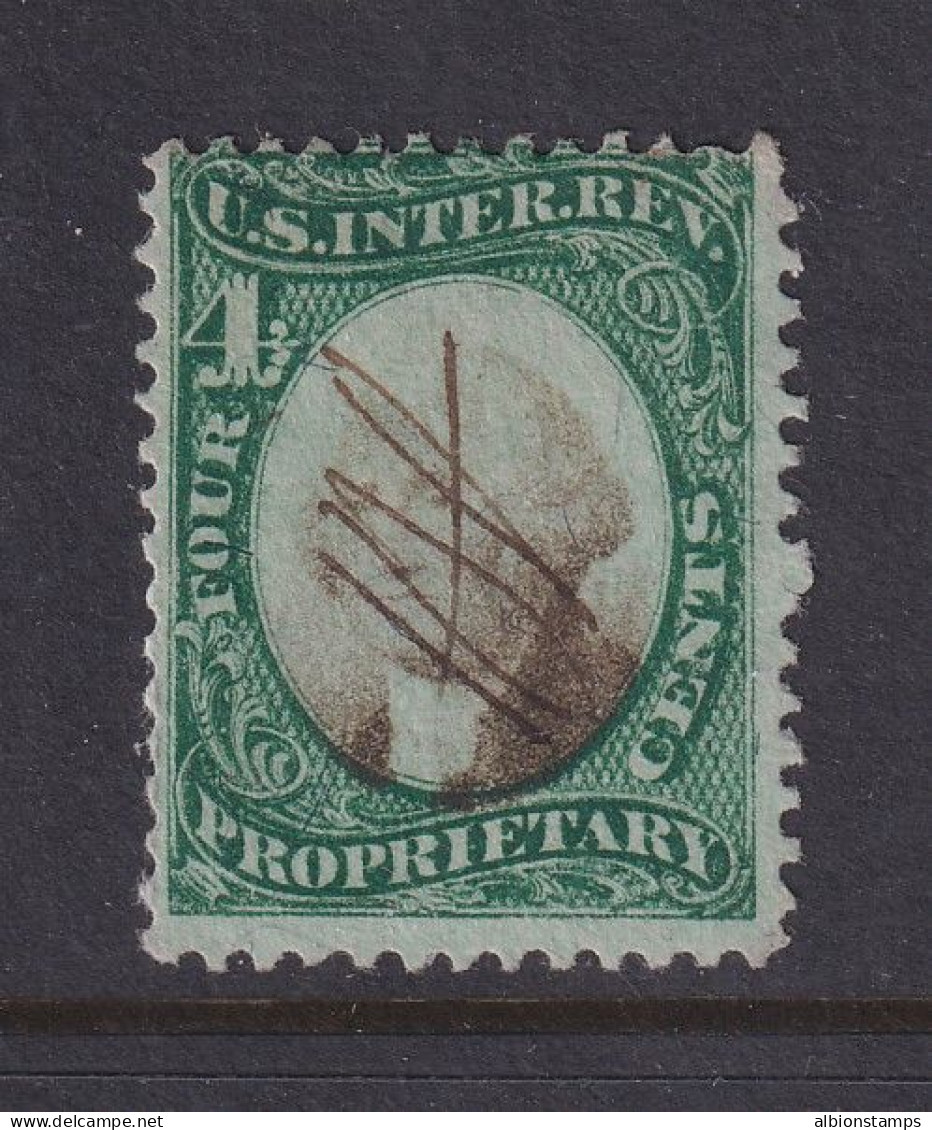 US, Scott RB4a, Used, Manuscript Cancel - Steuermarken